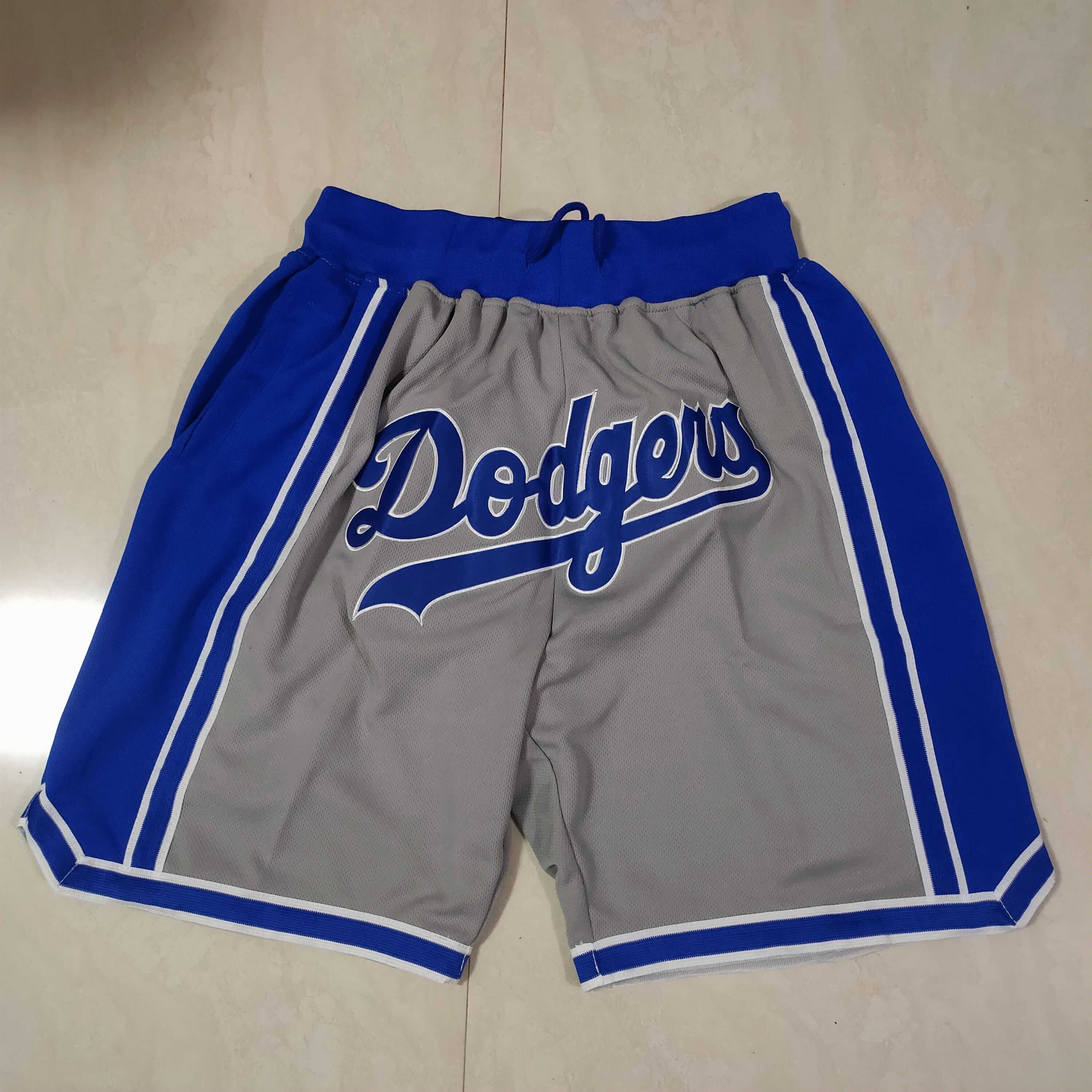 Men MLB Los Angeles Dodgers Grey Shorts